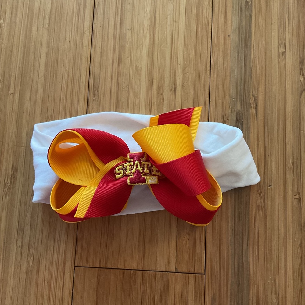 Red and Yellow Bow Headband Iowa State Cyclones